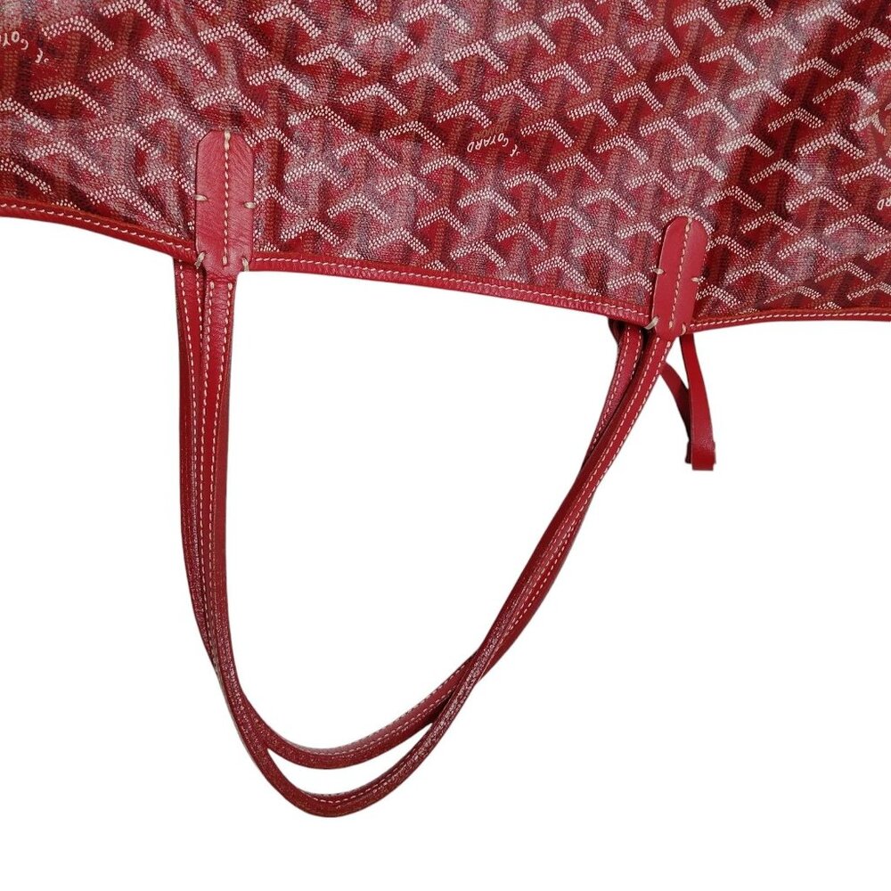 3871154AQ (S6) Goyard Tote Bag Red Coated Canvas - Picture 2 of 9